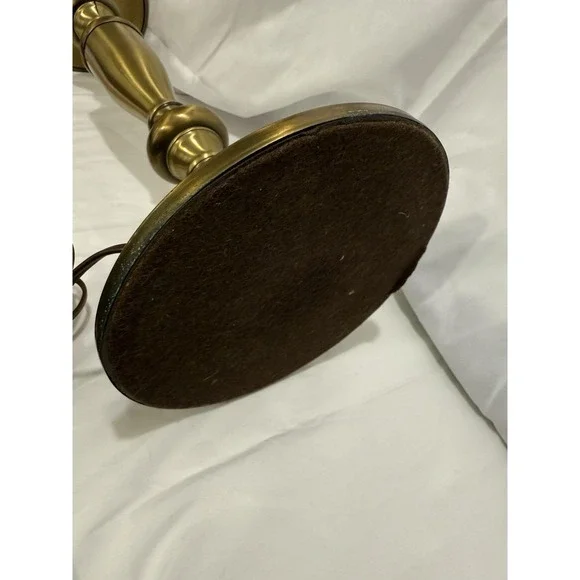 Vintage Mid Century Modern Brass Table Lamp Works 32 Tall No Shade Included